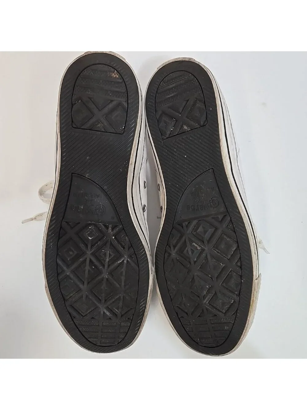 Converse All-Star Unisex White Ox Leather Low-Top Sneakers Size M 12 W 14 - Picture 14 of 16